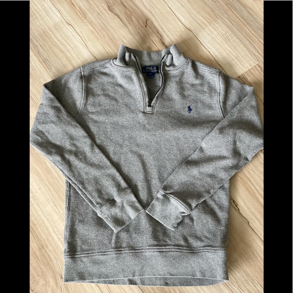 Who is Ralph Lauren polo pull over size large gray in color